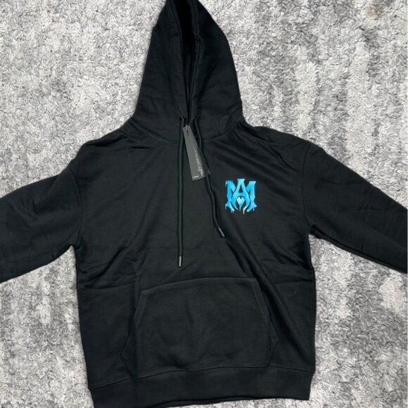 AMIRI ICE Baby Blue Logo Hoodie Mens Large - Picture 4 of 6